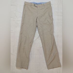 Ballin Comfort EZE Wool Men's Beige Dress Pants - Classic Straight Fit